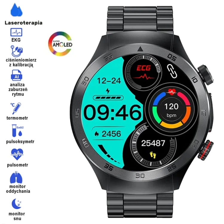 Kardiowatch GARIS EKG-GS800 - czarna bransoleta - 3.jpg