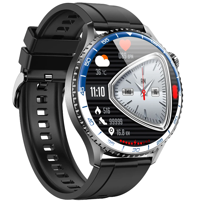 Garis EKG-GS400 - czarny pasek silikonowy - 3.jpg