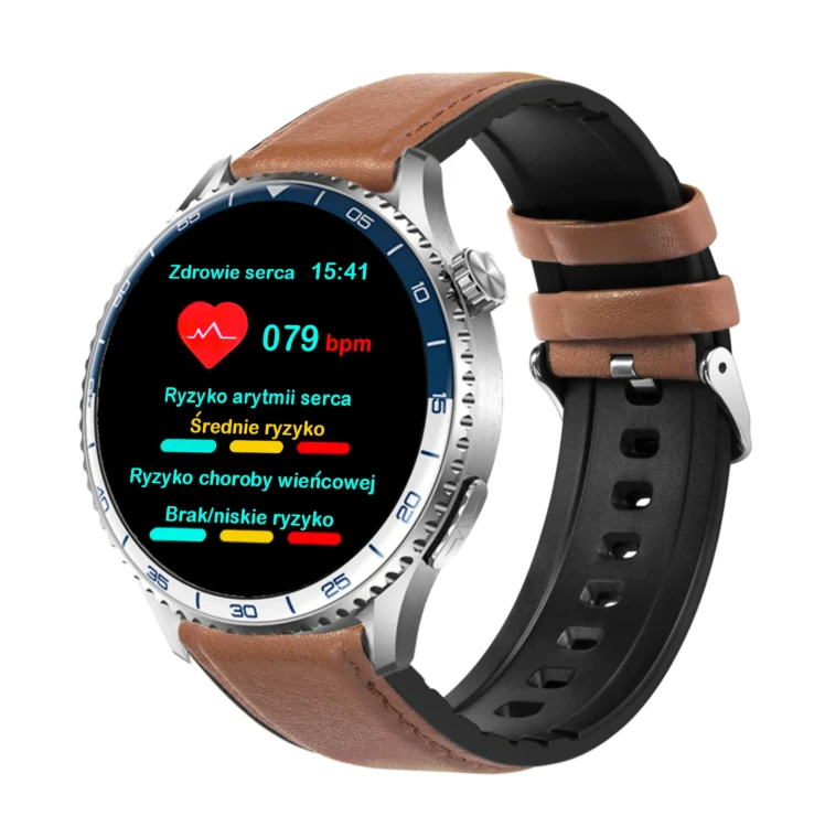 Garis EKG-GS400 - brązowy pasek skórzany - 8.jpg