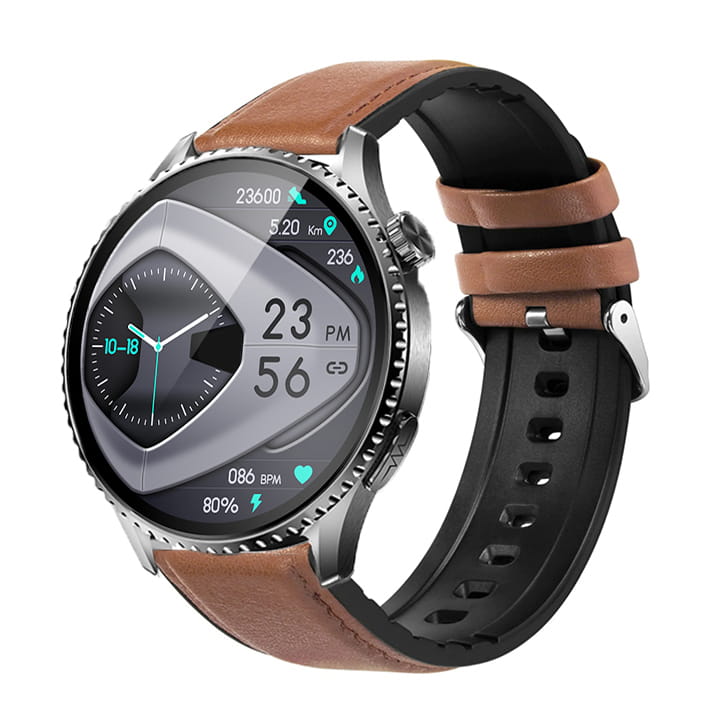 Garis EKG-GS500 - brązowy pasek skórzany - 2.jpg