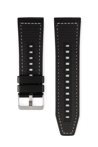 PASEK SILIKONOWO NYLONOWY DO ZEGARKA SMARTWATCH 22MM - CZARNY.jpg