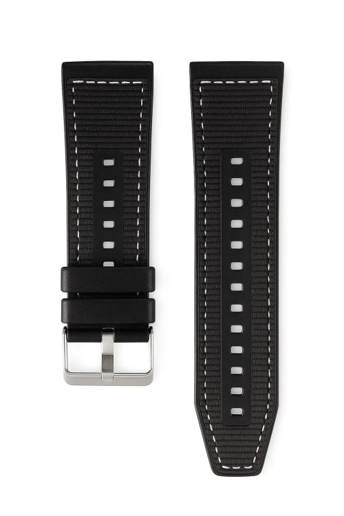 PASEK SILIKONOWO NYLONOWY DO ZEGARKA SMARTWATCH 22MM - CZARNY.jpg