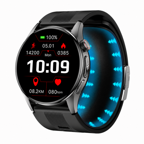 Kardiowatch EKG GARIS GS900-R PRO - czarny pasek silikonowy - 6.png