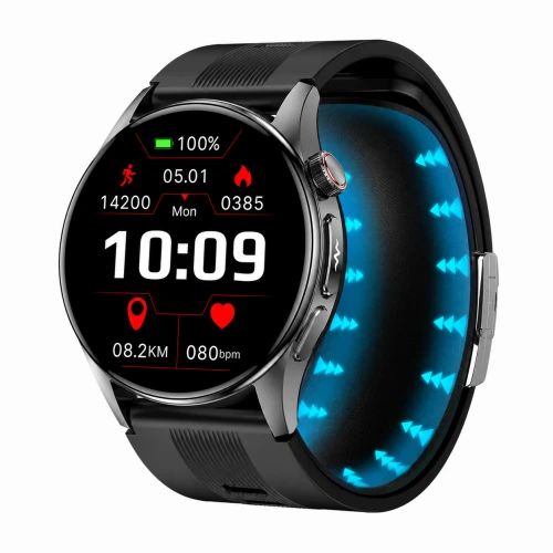 Kardiowatch EKG GARIS GS900-R PRO - czarny pasek silikonowy - 6.png