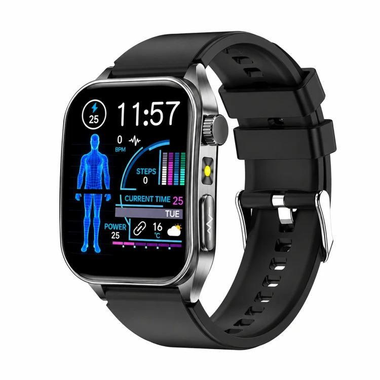 Kardiowatch EKG GARIS GS620 - czarny pasek silikonowy - 3.png