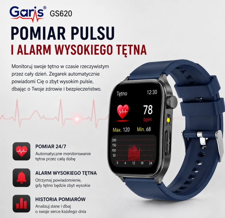 Kardiowatch EKG GARIS GS620 - Funkcja Pomiar tętna.png
