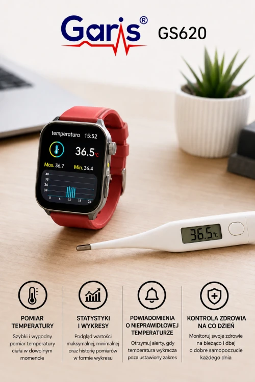 Kardiowatch EKG GARIS GS620 - Funkcja Pomiar temperatury ciała.png