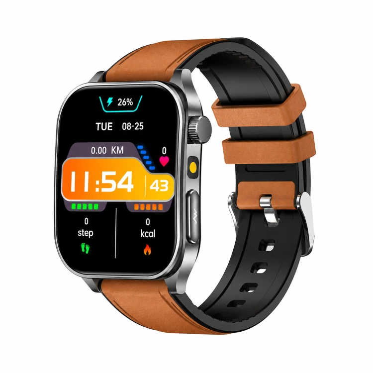 Kardiowatch EKG GARIS GS620 - brązowy pasek skórzany - 7.png
