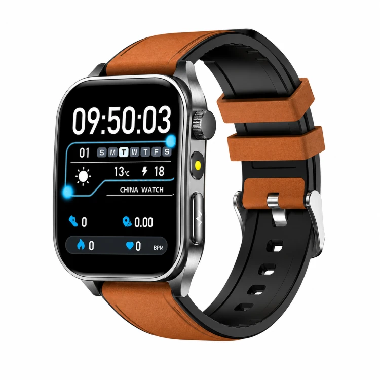 Kardiowatch EKG GARIS GS620 - brązowy pasek skórzany - 8.png