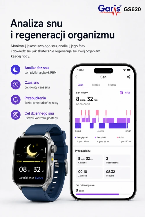 Kardiowatch EKG GARIS GS620 - Funkcja Monitor snu.png