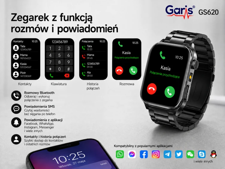 Kardiowatch EKG GARIS GS620 - Funkcja Połączenia telefoniczne i powiadomienia.png