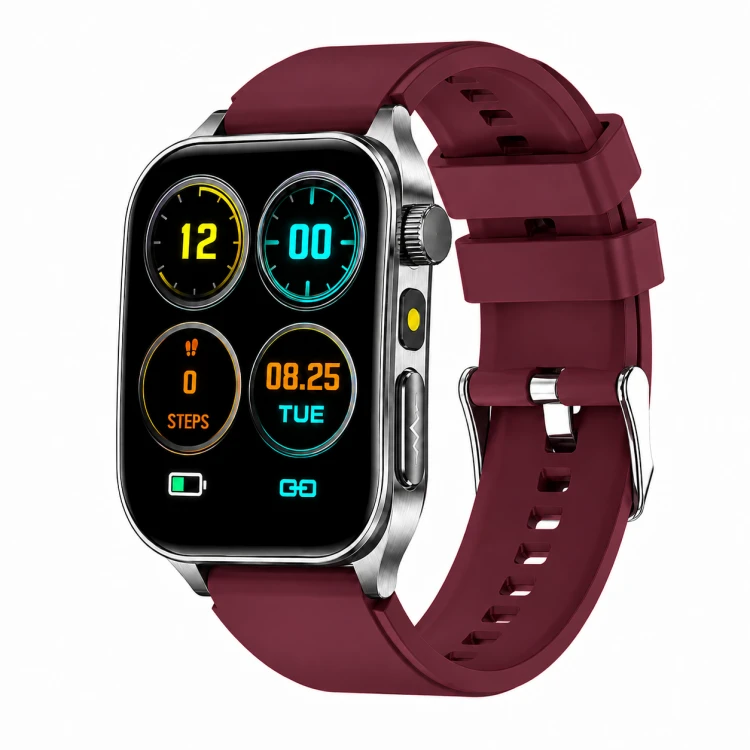 Kardiowatch EKG GARIS GS620 - bordowy pasek silikonowy - 2.png
