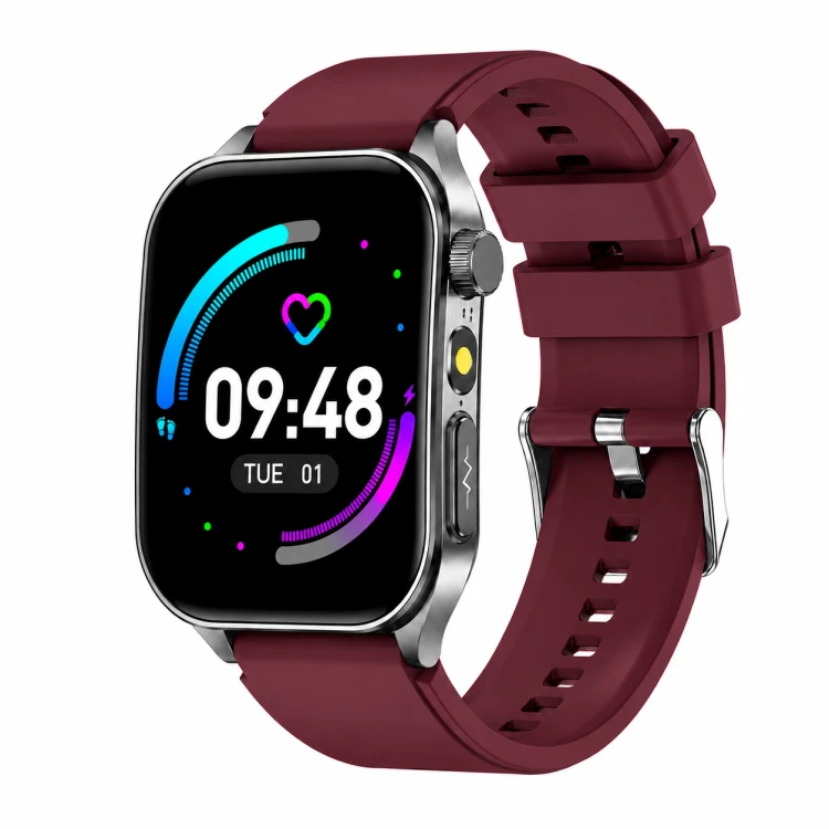 Kardiowatch EKG GARIS GS620 - bordowy pasek silikonowy - 4.png