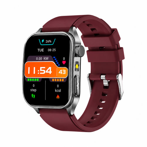 Kardiowatch EKG GARIS GS620 - bordowy pasek silikonowy - 10.png