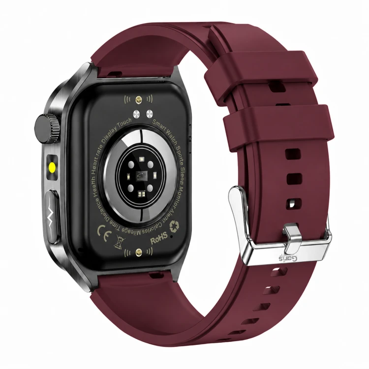 Kardiowatch EKG GARIS GS620 - bordowy pasek silikonowy - 9.png