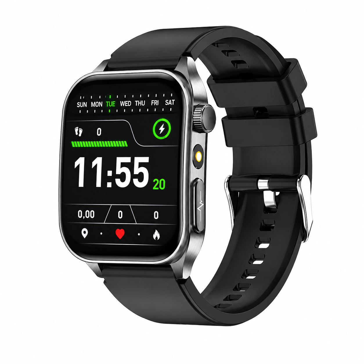 Kardiowatch EKG GARIS GS620 - czarny pasek silikonowy - 2.png